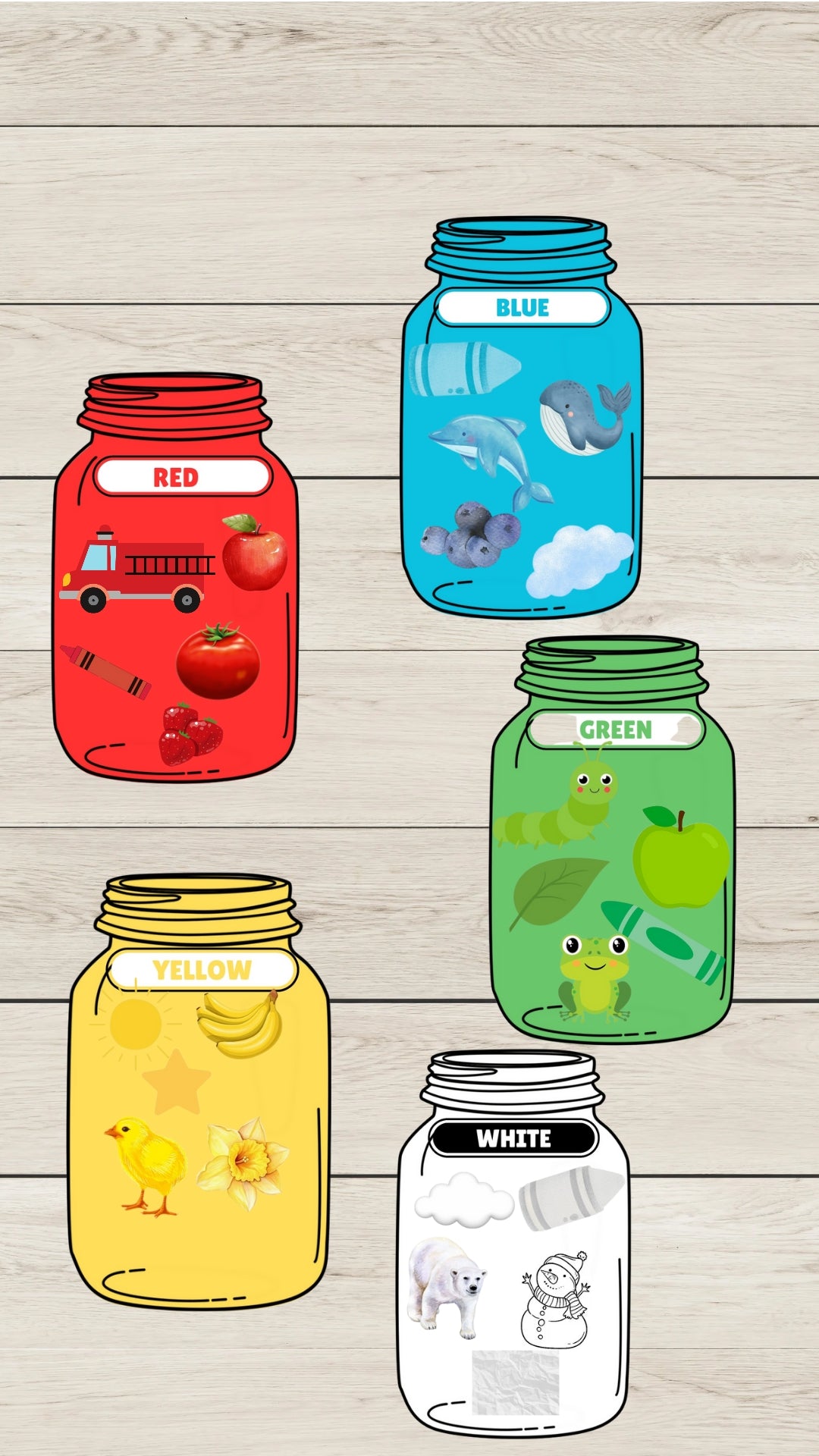 Colour Sorting Jars