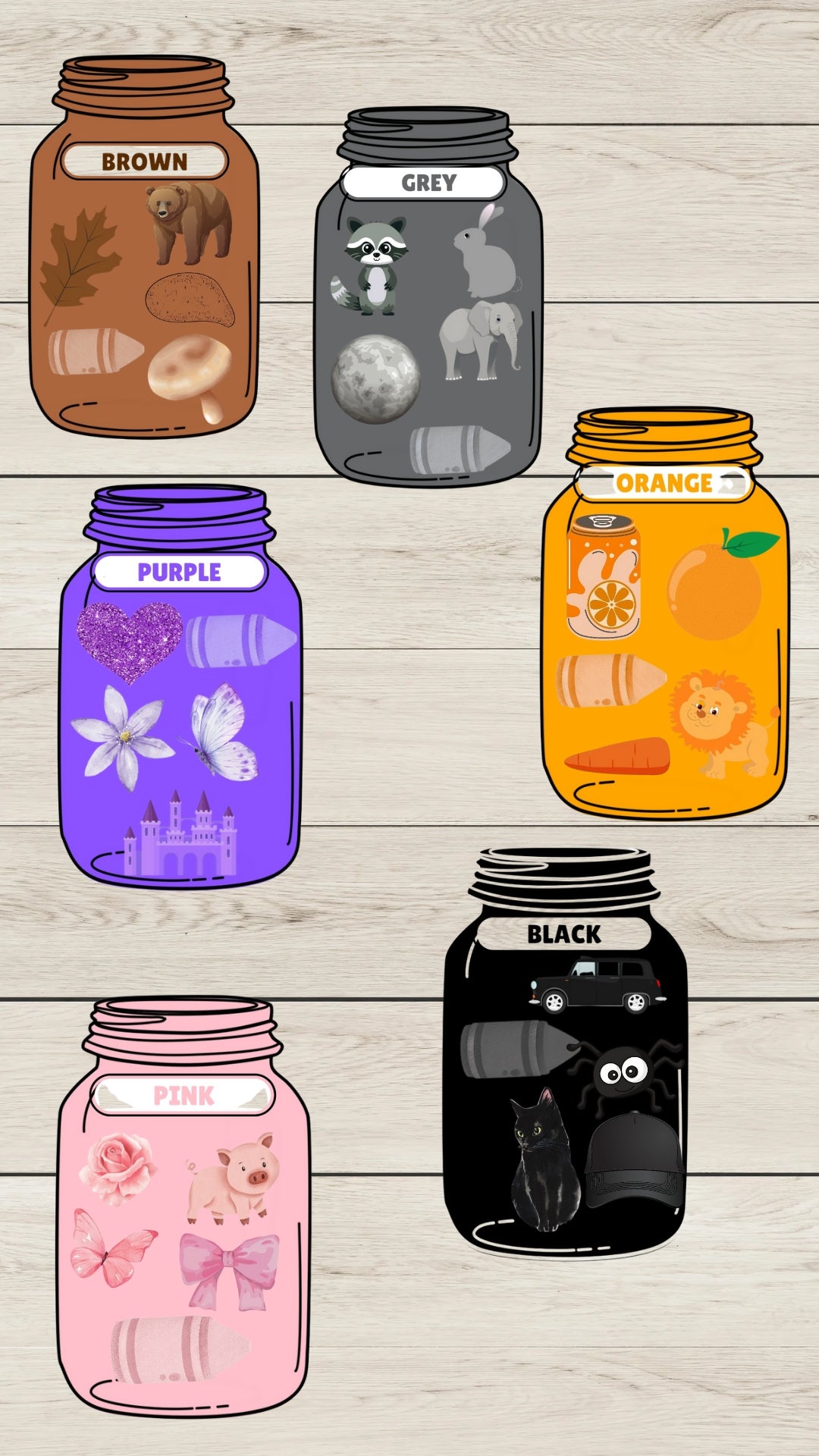 Colour Sorting Jars