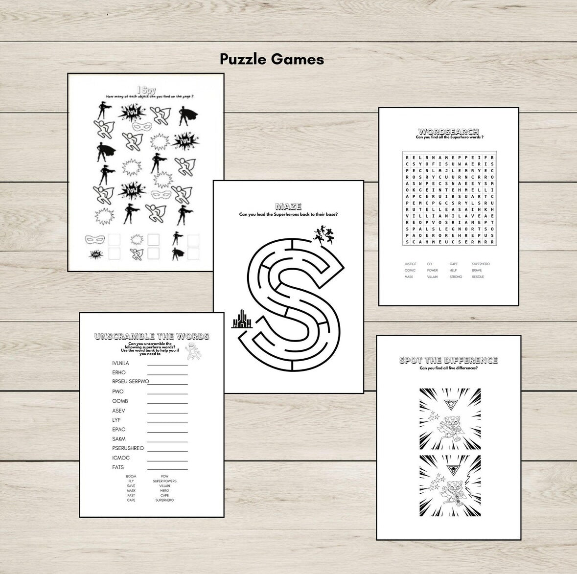 Superhero Activity Book PDF