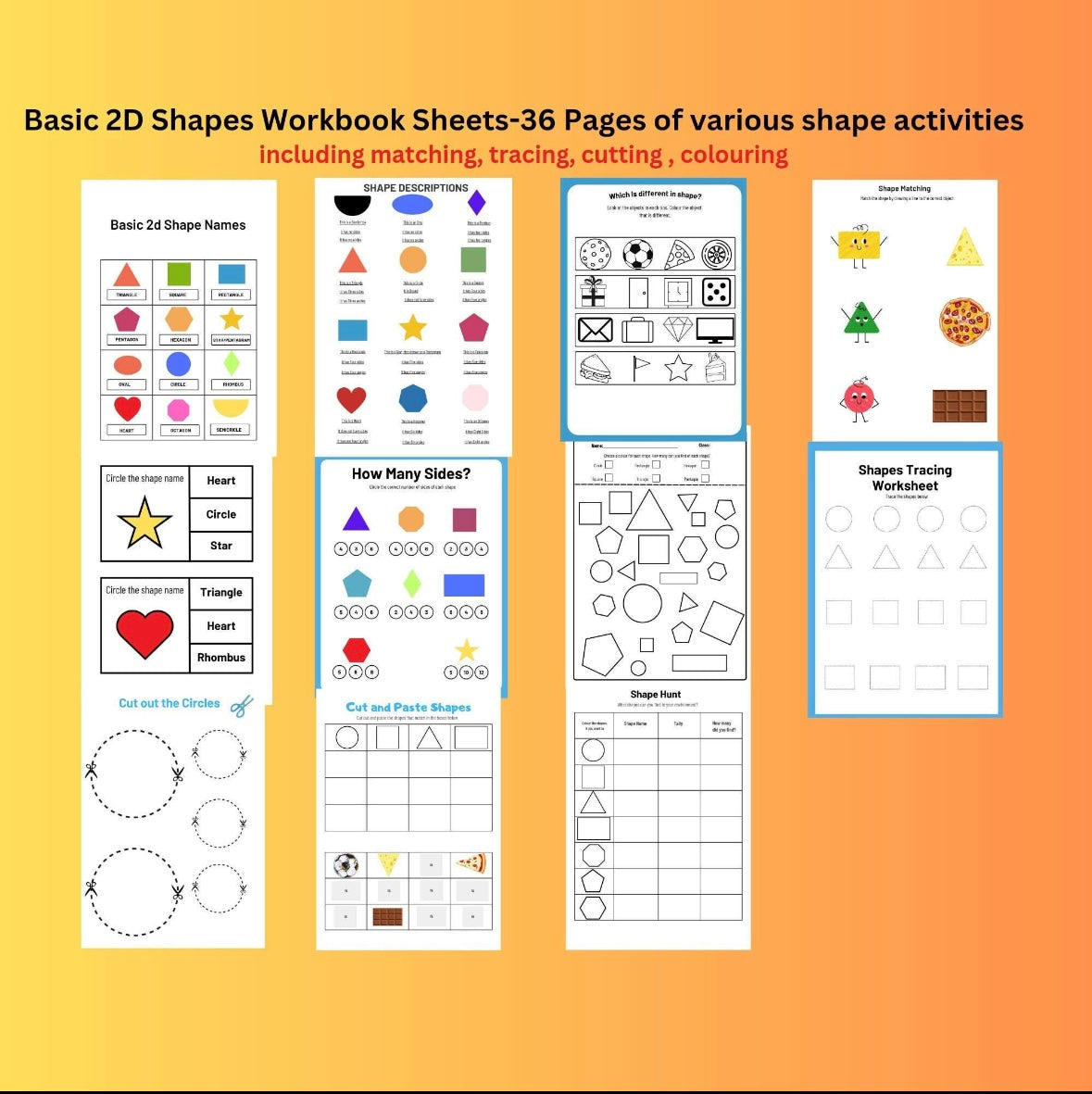 Shapes Workbook for Early Math