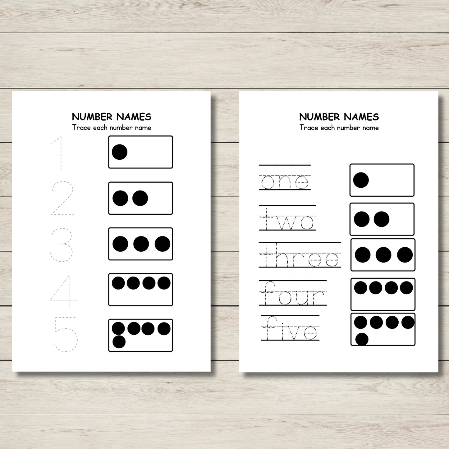 Number names tracing worksheets from Numbers 0–20 formation pack for preschool and kindergarten early math and handwriting practice.