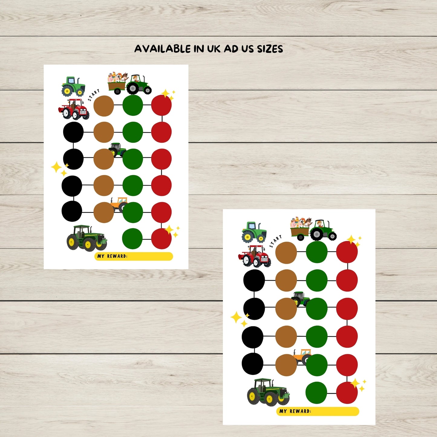 Tractor Reward Chart Printable