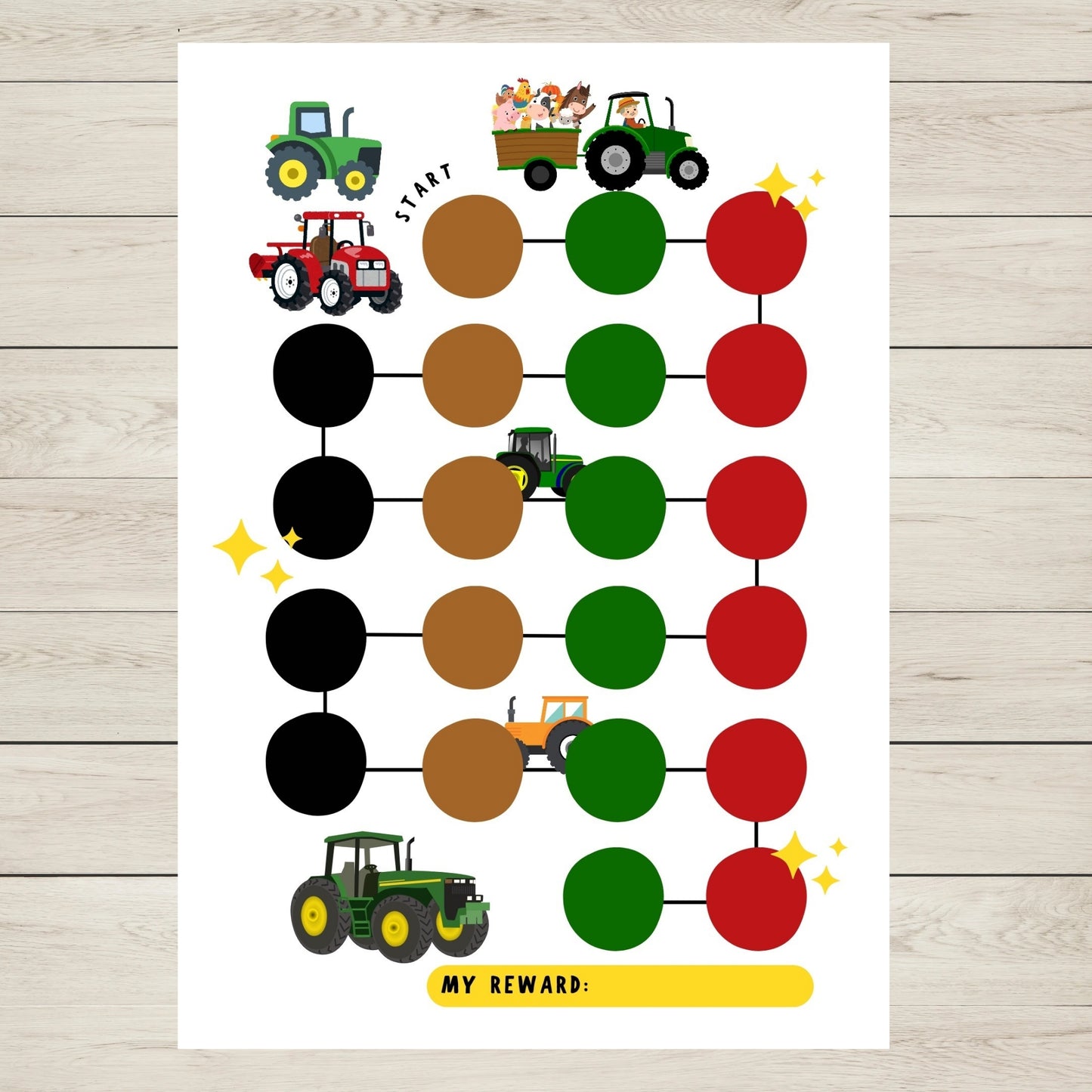 Tractor Reward Chart Printable