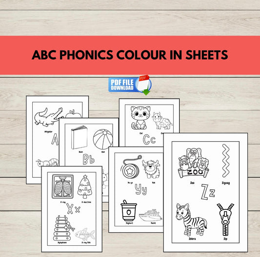 Free printable alphabet colouring sheets for early learners.  
