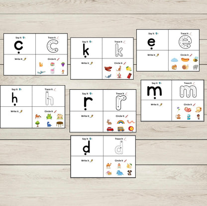 Set of  CKEHRMD activity boards for phonics practice. 