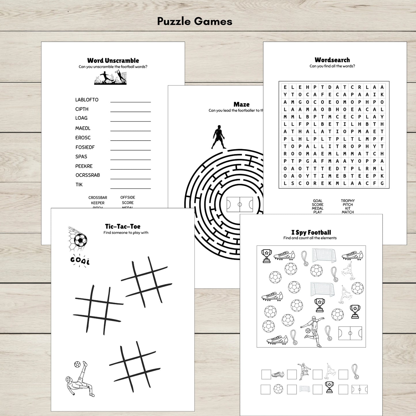 Football activity book puzzles and games activity sheets for kids