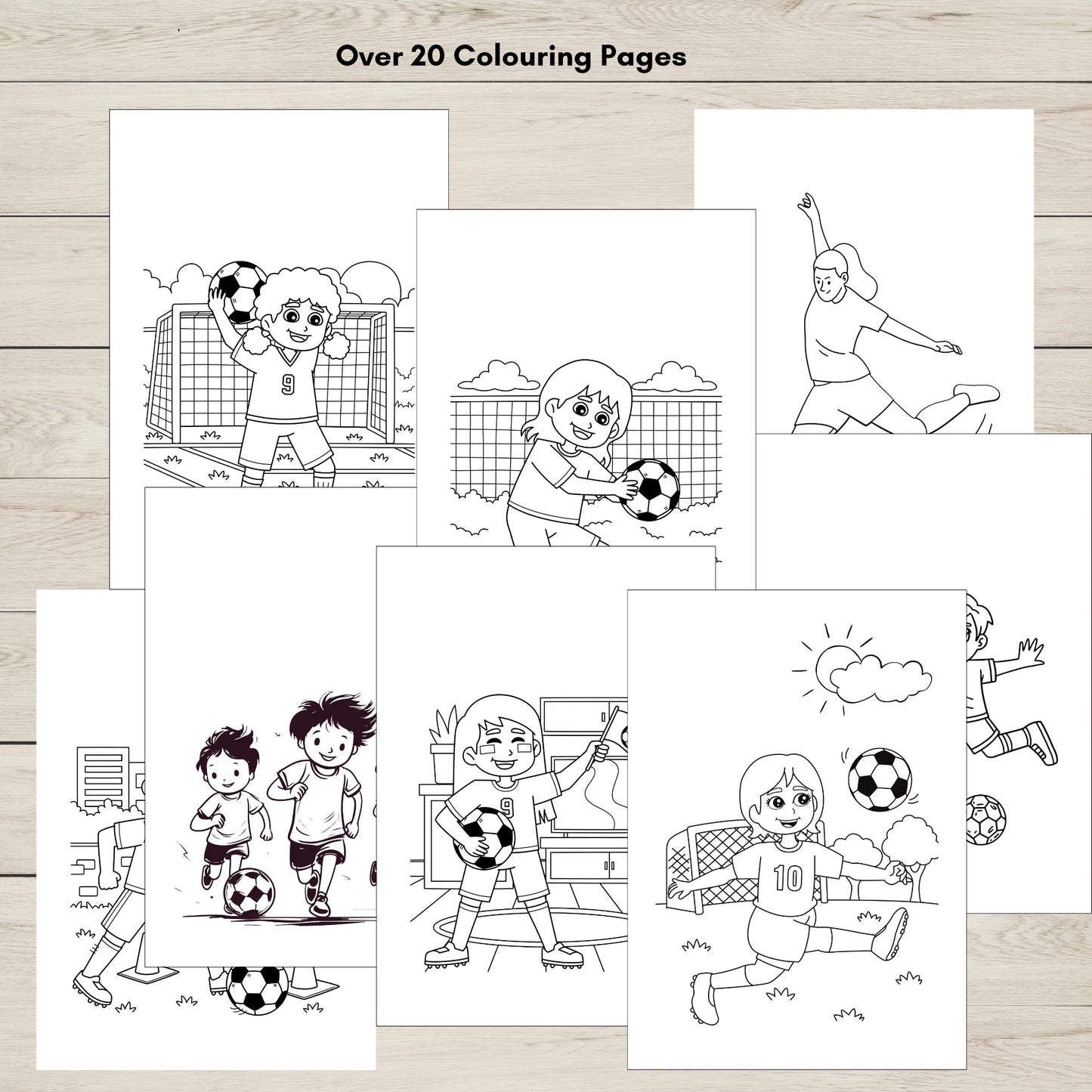 Kids football colouring pages