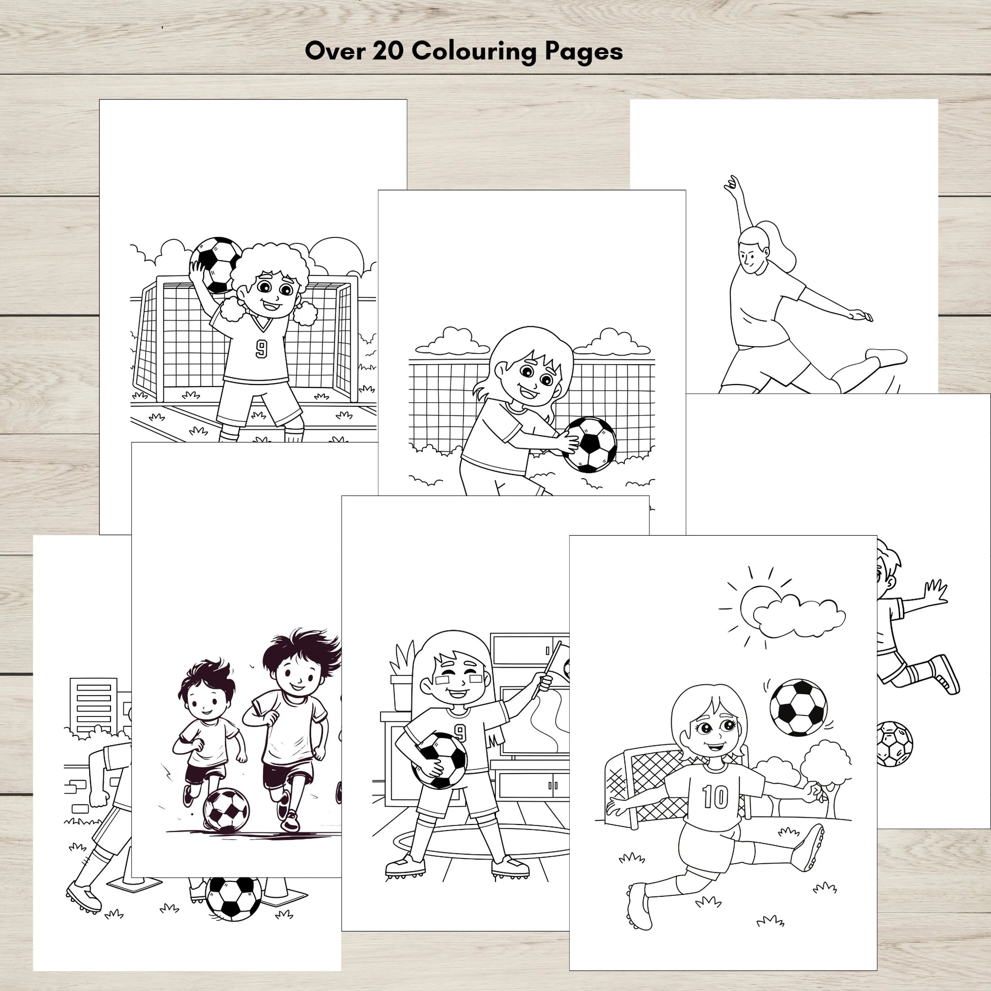 Kids football colouring pages