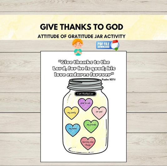 A give thanks to god craft activity for kids. 