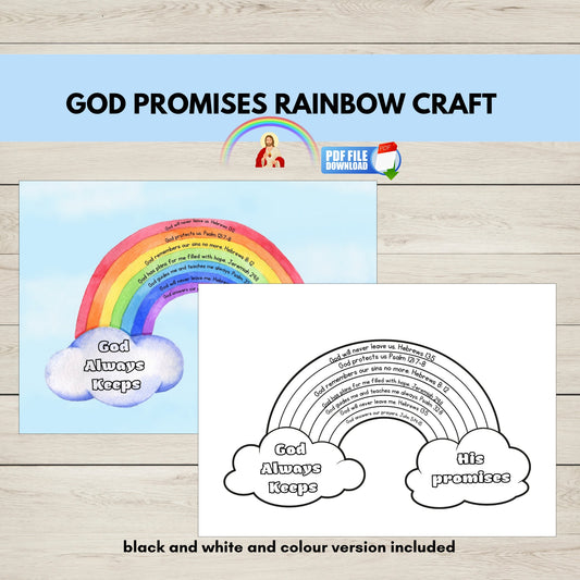 God Promises Rainbow Craft for Kids. 
