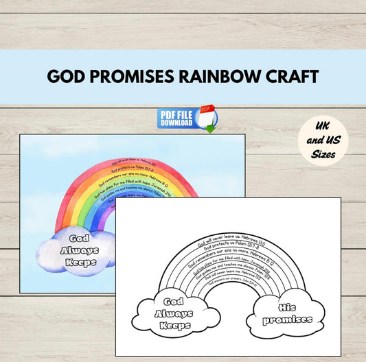 God Keeps His Promises rainbow craft for kids.