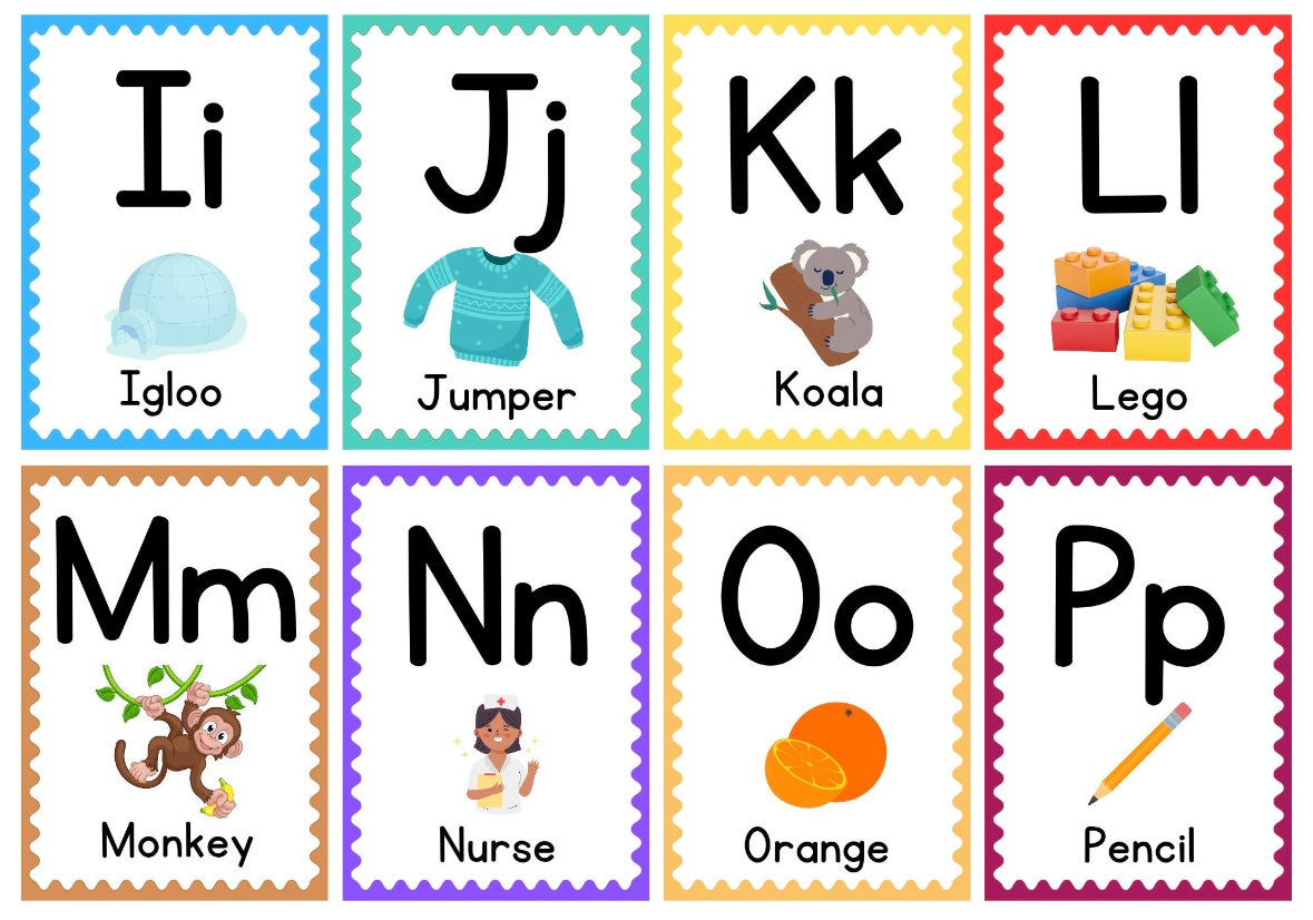 Free Alphabet Flash Cards for Early Literacy