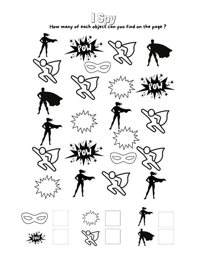 "An I Spy printable activity sheet."