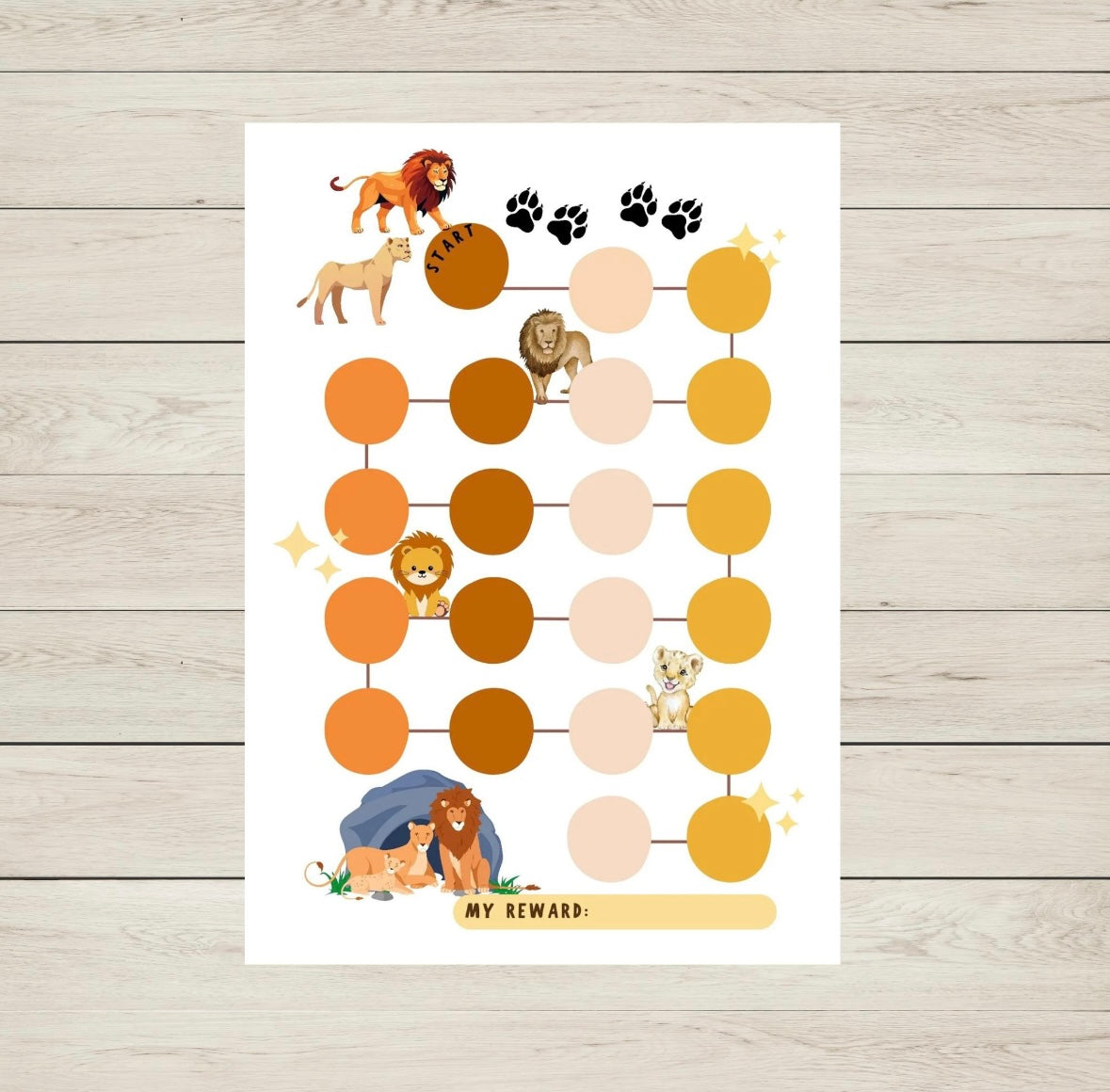 Lion Reward Chart Printable