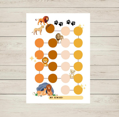 Lion Reward Chart Printable