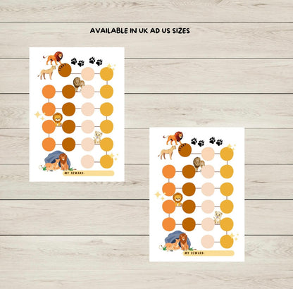 Lion Reward Chart Printable