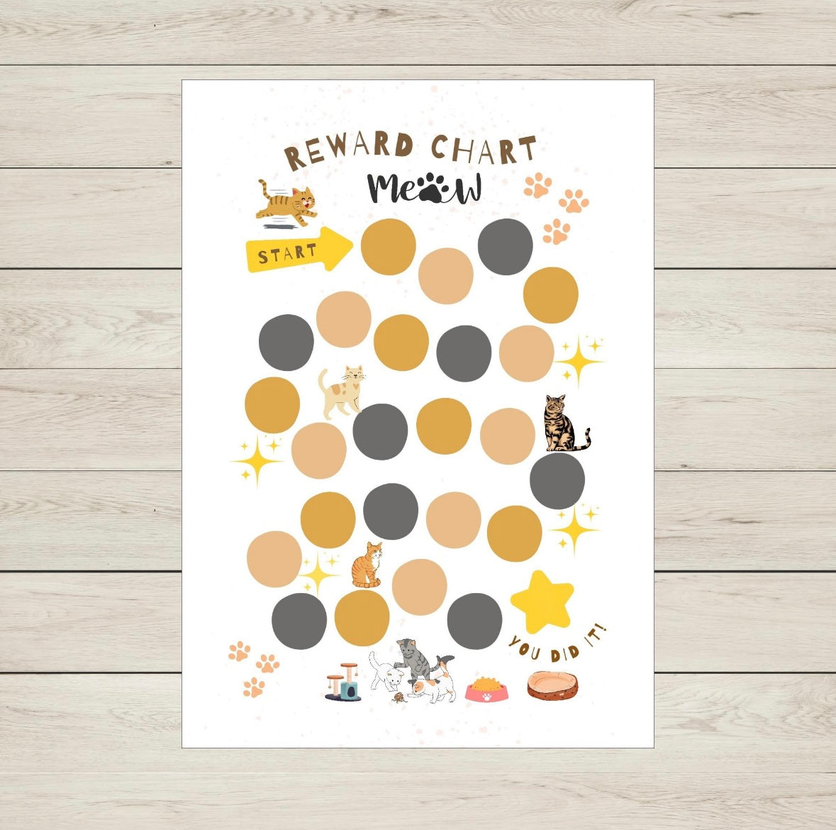 Cat Themed Reward Chart Printable