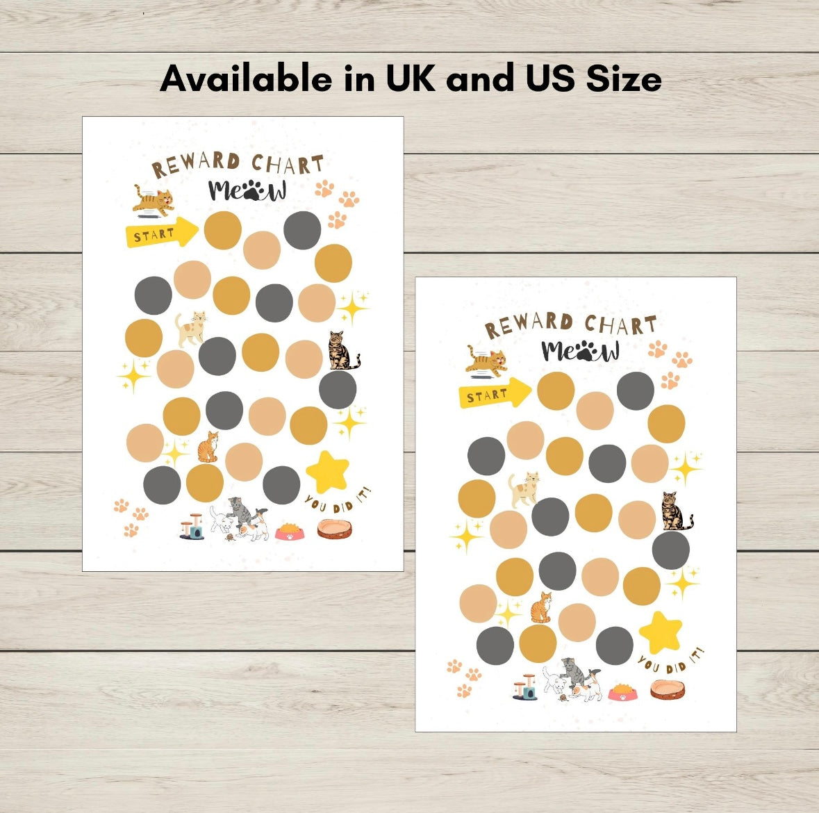 Cat Themed Reward Chart Printable