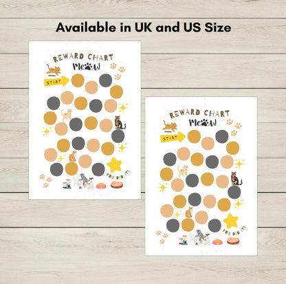 Cat Themed Reward Chart Printable
