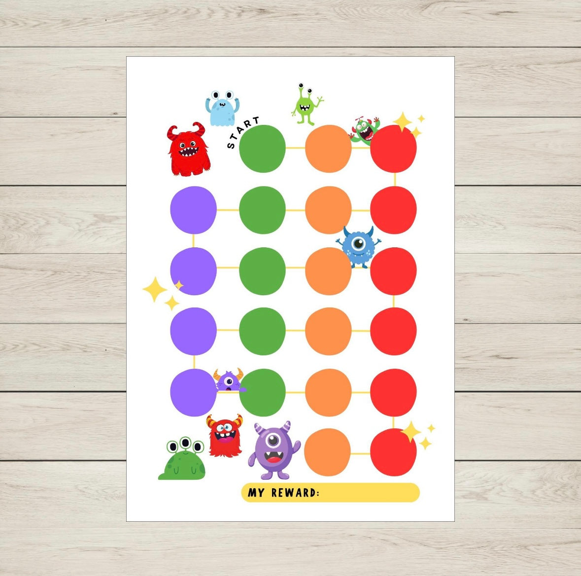 Monster Reward Chart Printable