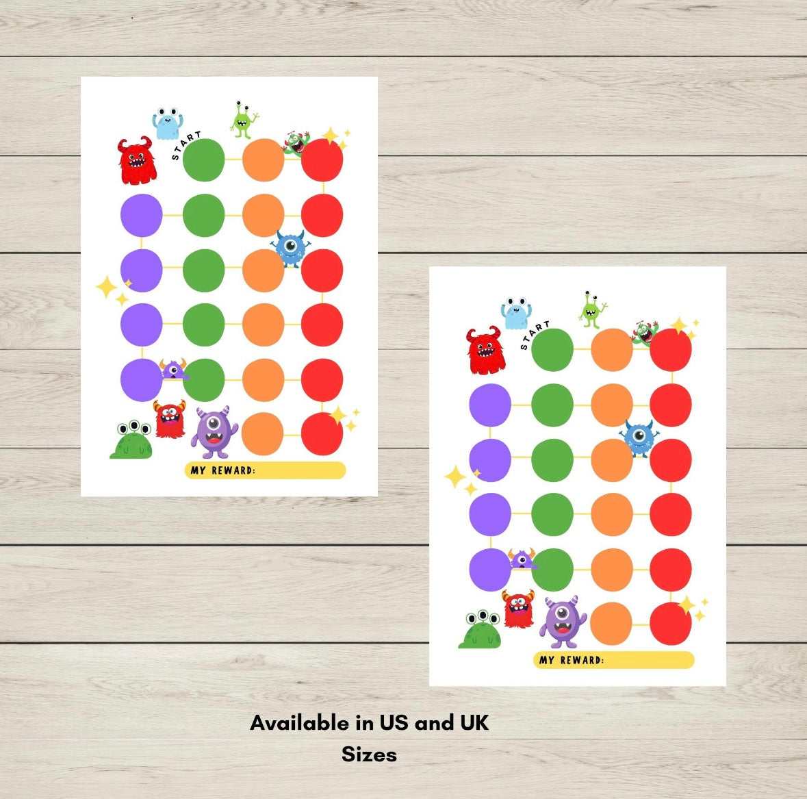 Monster Reward Chart Printable