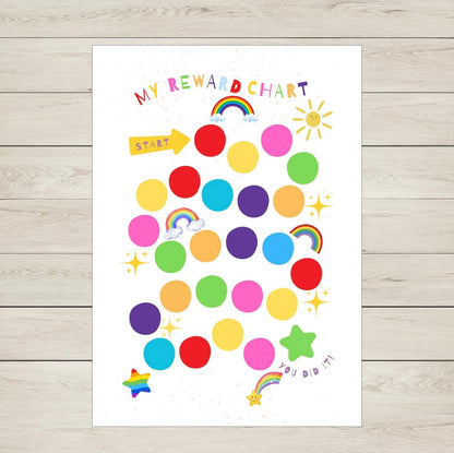 Colourful Printable Rainbow Reward Chart