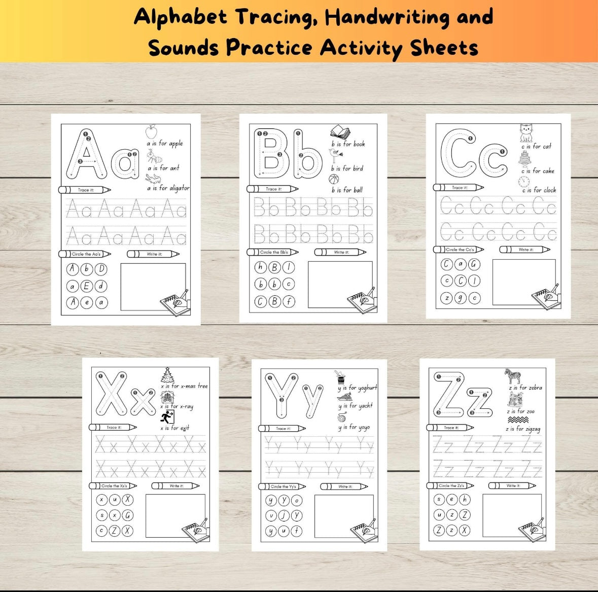Alphabet Tracing Worksheets A-Z
