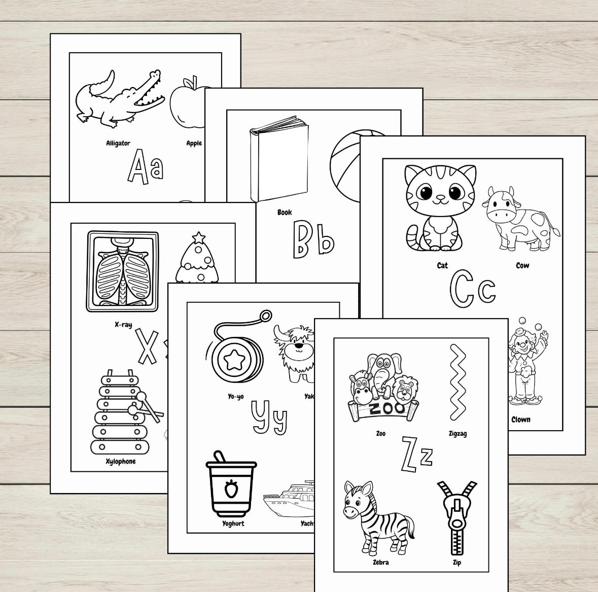 Alphabet Colouring Pages PDF for Early Learners