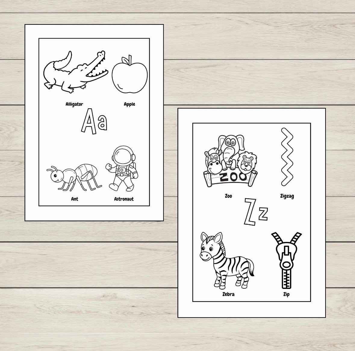 Alphabet Colouring Pages PDF for Early Learners