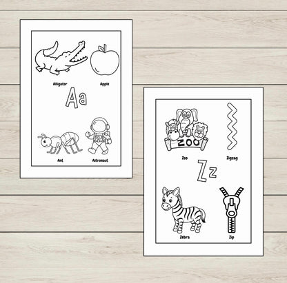 Alphabet Colouring Pages PDF for Early Learners
