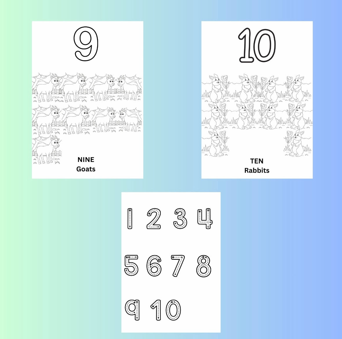Numbers Colouring Pages 1 10-Free