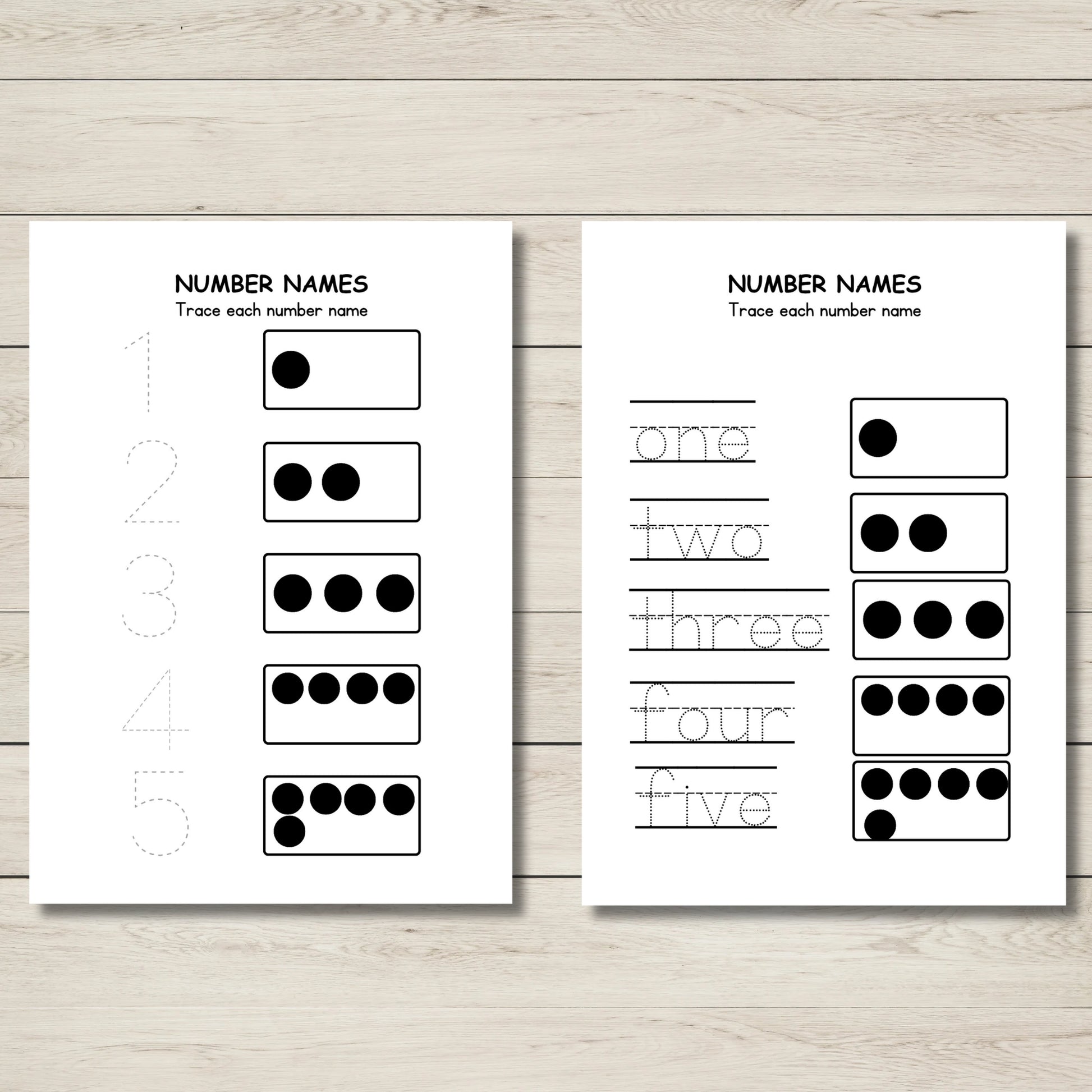 Number names tracing worksheets from Numbers 0–20 formation pack for preschool and kindergarten early math and handwriting practice.