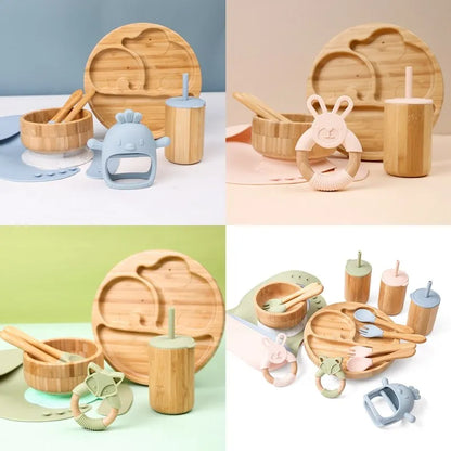 "Four different types of baby weaning sets"