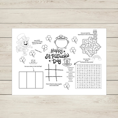 St Paddy's Day Activity Sheet for Kids entertainment. 