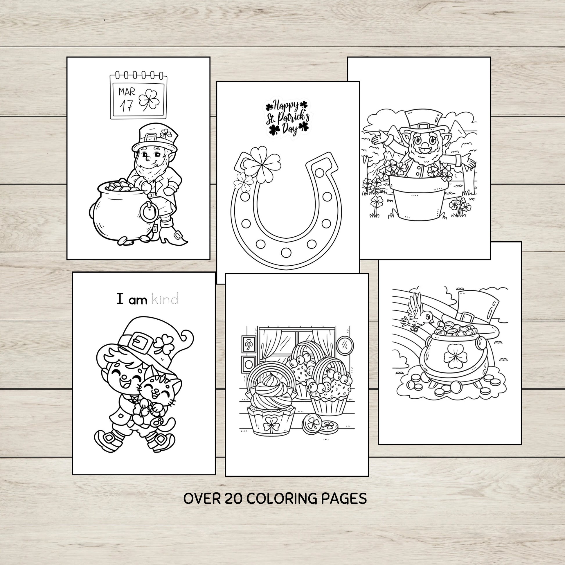 St Patrick's Day Colouring Pages for Kids.