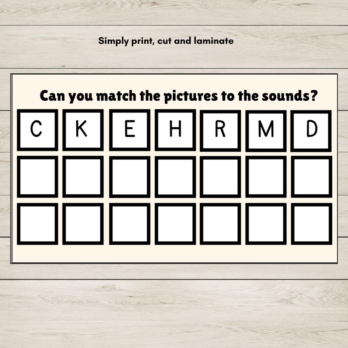 CKEHRMD  phonics letter board used for initial sound activities.