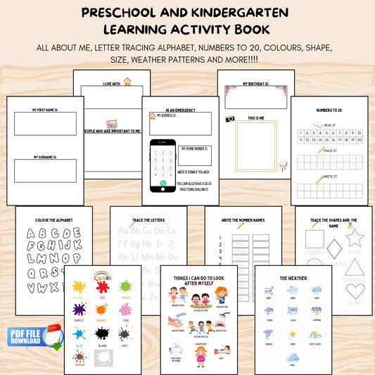 "An early learning activity book pdf."