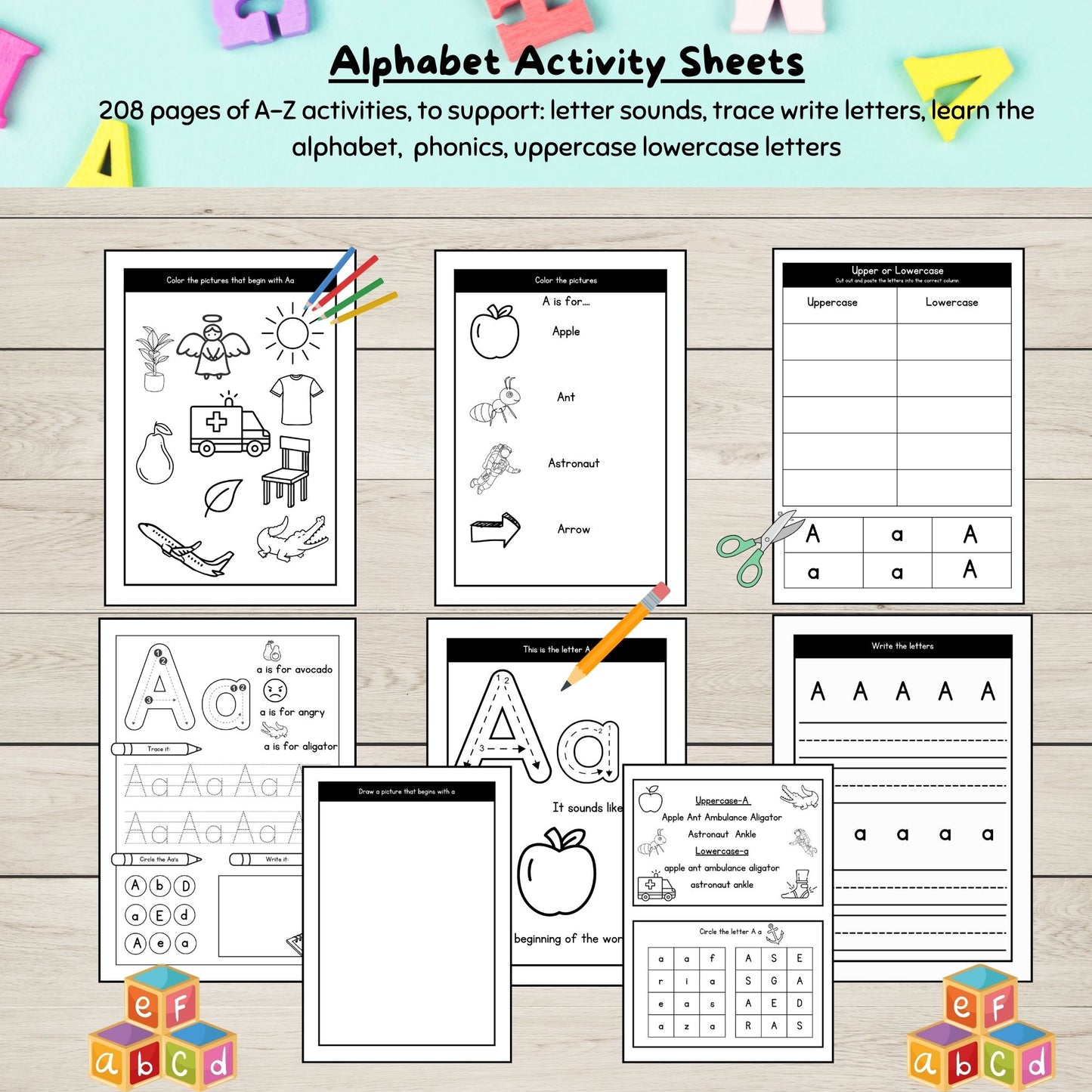 "A collection of alphabet tracing worksheets pdf"