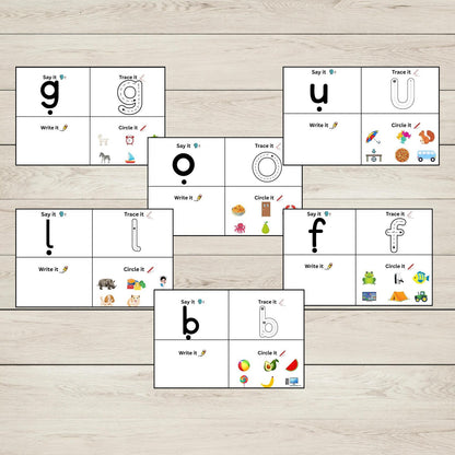 Educational activity boards with the sounds GOULFB.