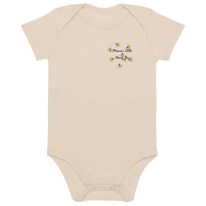 "A neutral honey bee baby body suit."