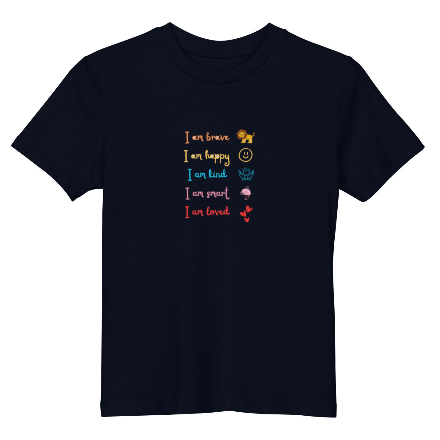 "A french navy girls affirmations shirt."