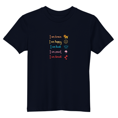 "A french navy girls affirmations shirt."