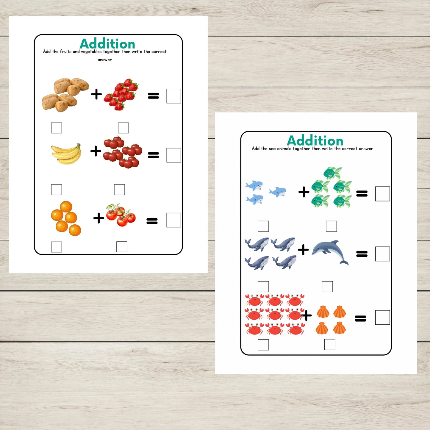 "Printable addition worksheets."