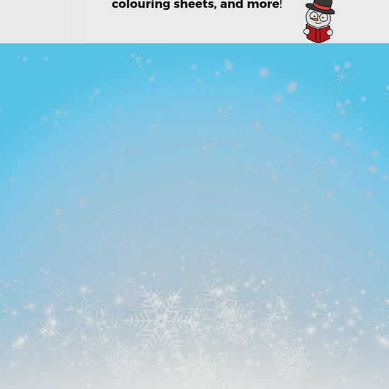 A video featuring a 50-page winter-themed activity and colouring book for kids printable.