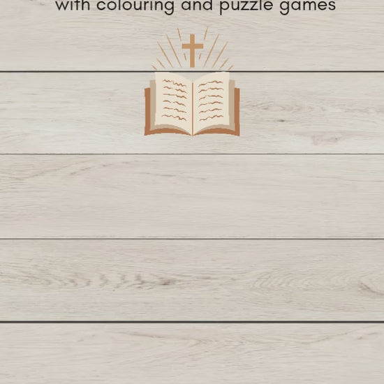 A video showing a printable books of the bible activity placemat for kids.