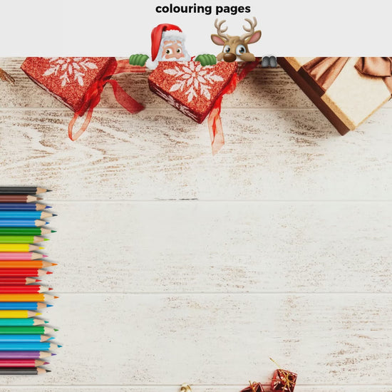 A video showing a printable Christmas Activity and Colouring book for Kids.