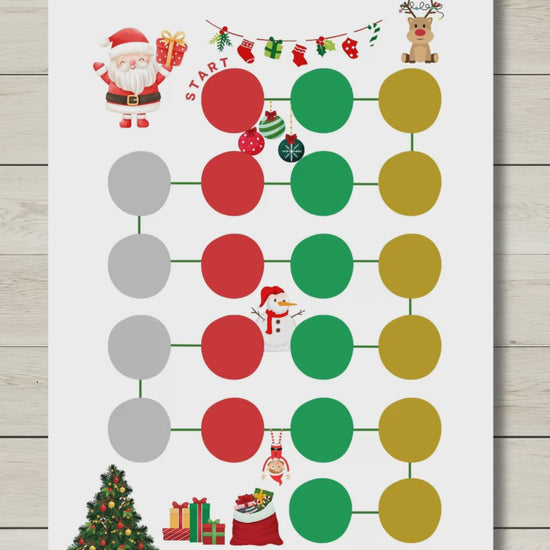 A video featuring a printable Christmas reward chart.