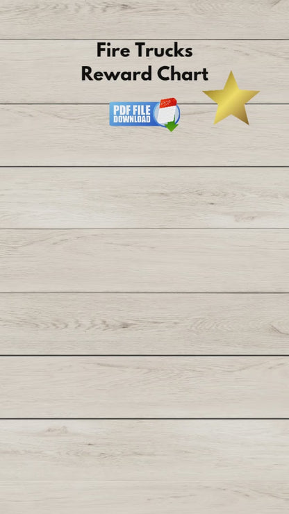 Firetrucks Printable Reward Chart