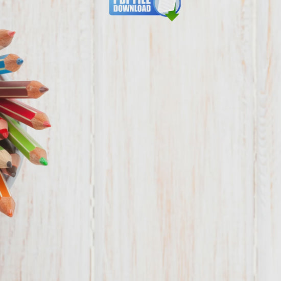A video featuring a 50 page Spring activity book for kids with printable activities, puzzles and colouring sheets.