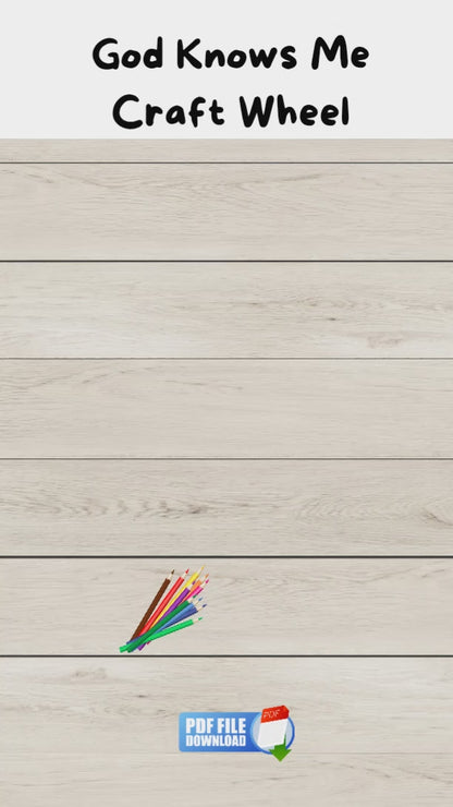 Printable “God knows me” Bible craft wheel based on Psalm 139:1–6-assembly required.